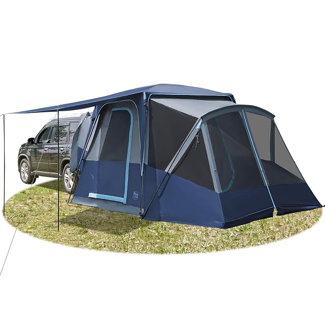 TIMBER RIDGE 5-9 Person SUV Tent with Screen Porch and Awning for Family Camping Weather Resistant and Portable