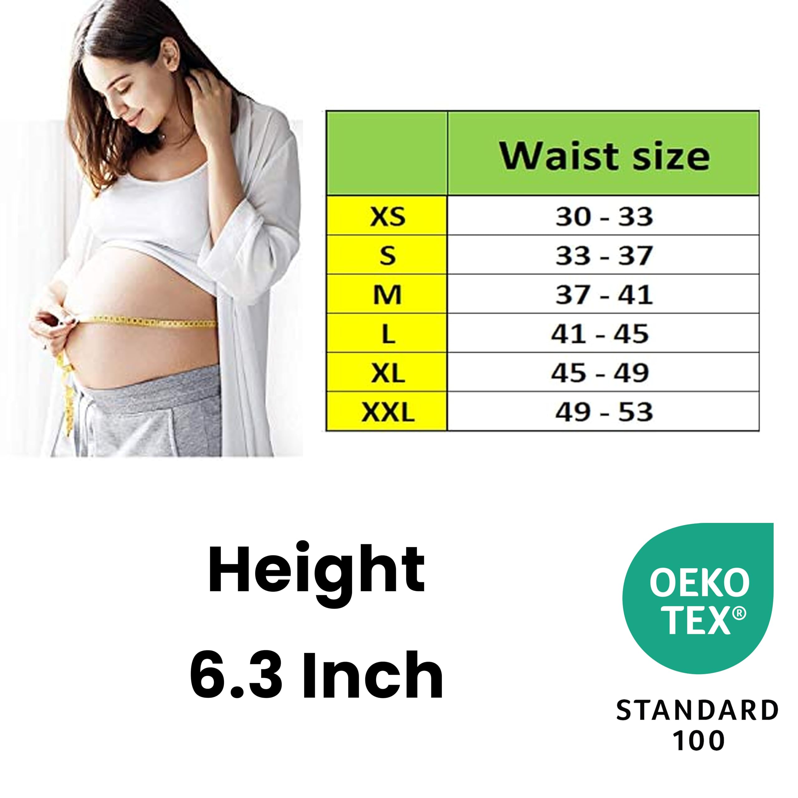 BODYPERFECT Ceinture abdominale post-partum et chirurgie - Soulagement dos - Soutien dorsal - Fermeture réglable 16 cm (blanc, XXL)