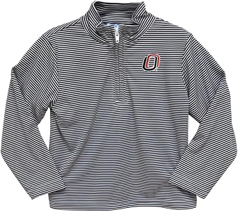 Vive La Fete Omaha Mavericks Embroidered Black Stripes Quarter Zip Pullover
