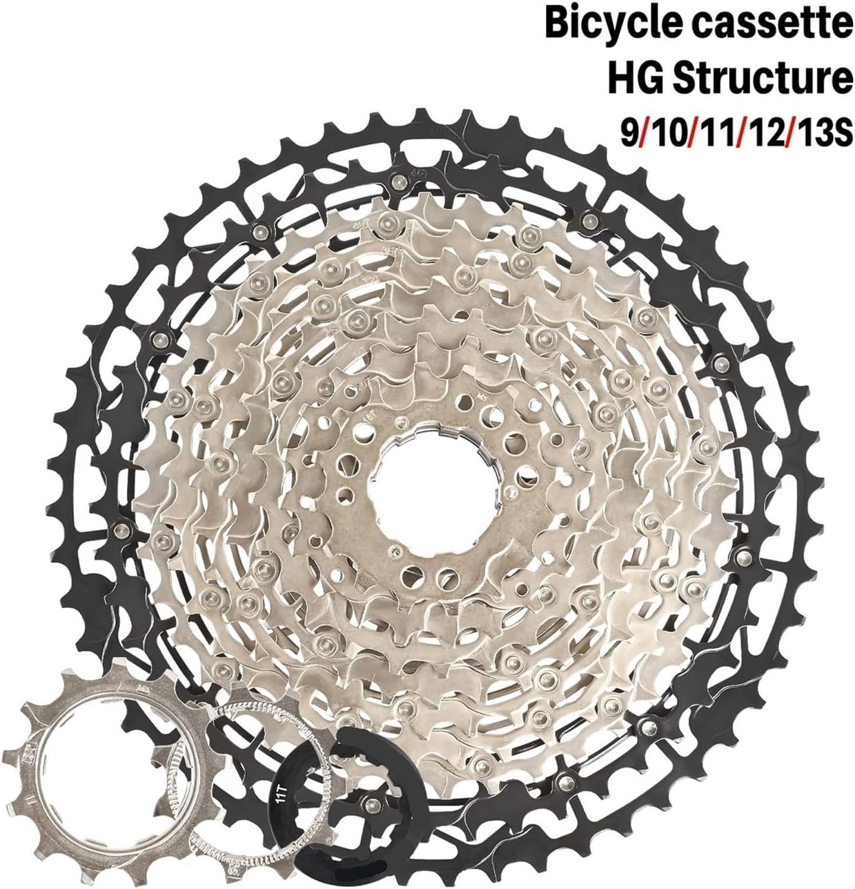 Bicycle Cassette Freewheel Carbon Steel Material 9/10/11/12/13 Speed HG Structure Sprocket for Mountain Bike