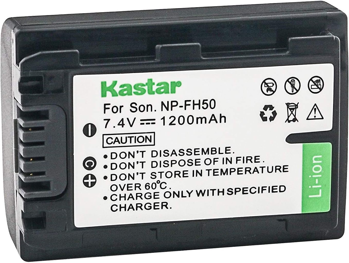 Kastar High Capacity Replacement Camcorder Lithium-Ion Battery for Sony DCR-DVD650 Camcorder and Sony NP-FH30 NP-FH50 NP-FH70 NP-FH100 Batteries