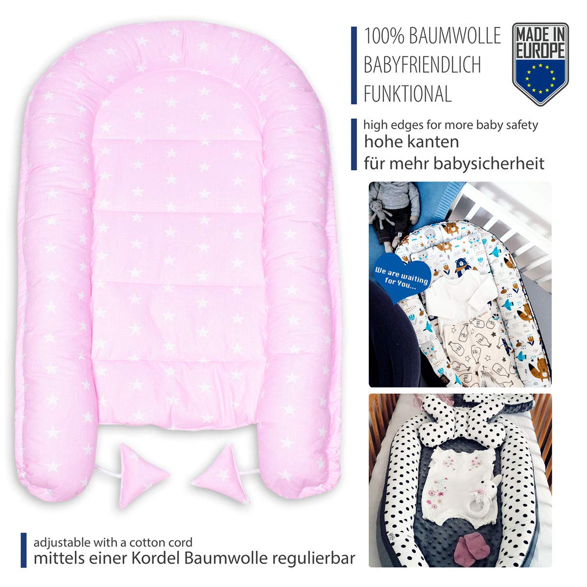 Doomoo Cocoon - Babynestje - Biologisch Katoen en 74 x 46 cm - Casteleyn, Alles voor baby