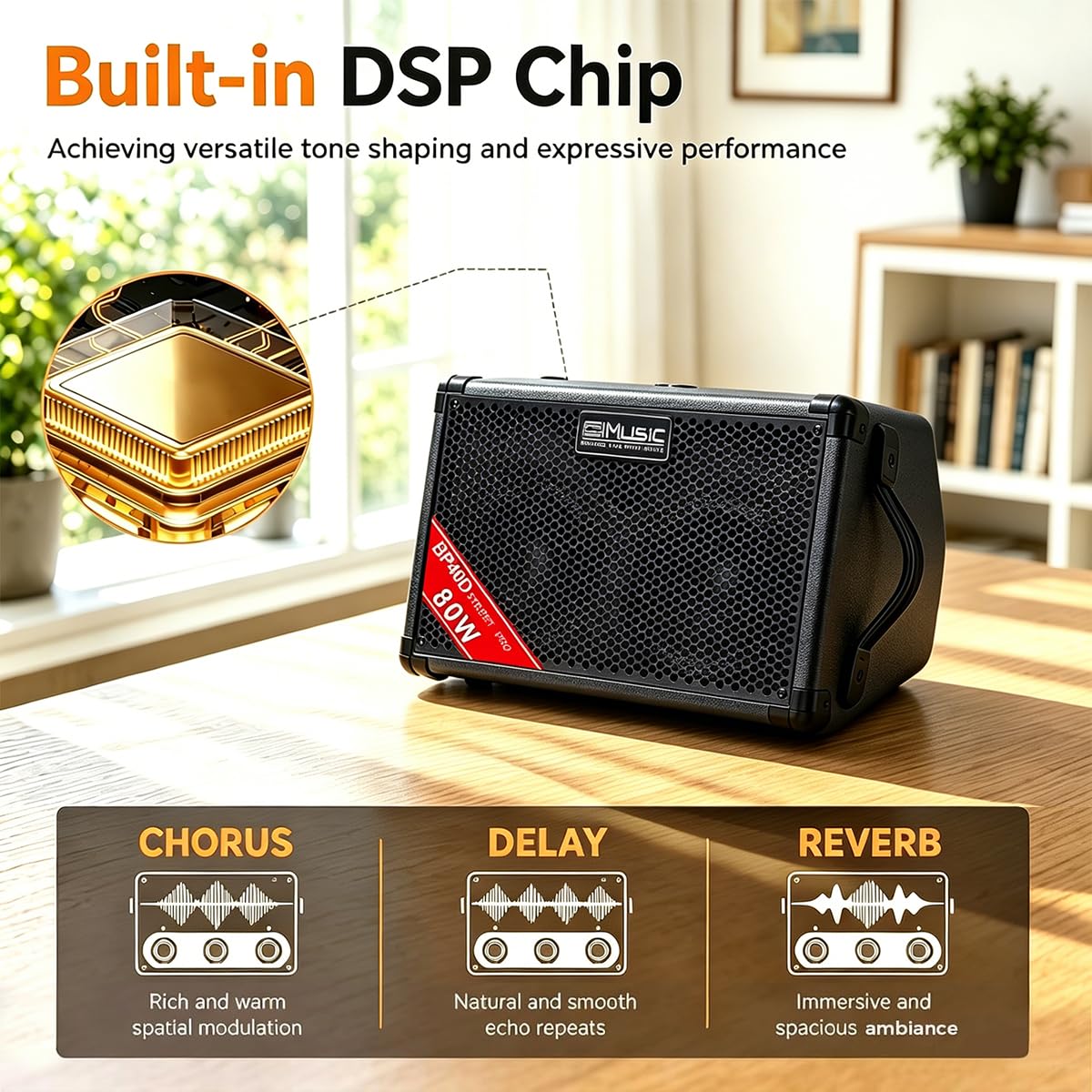 BP40D 充電式アコースティック ギターアンプ エレキギター アンプ Amazon | Coolmusic BP40D 充電式アコースティックギターアンプ エレキ