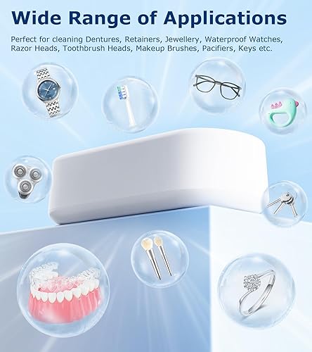 Miniatura 7 de Máquina ultrasónica de la limpieza del limpiador de la joyería Pequeño limpiador sónico portátil para el retenedor