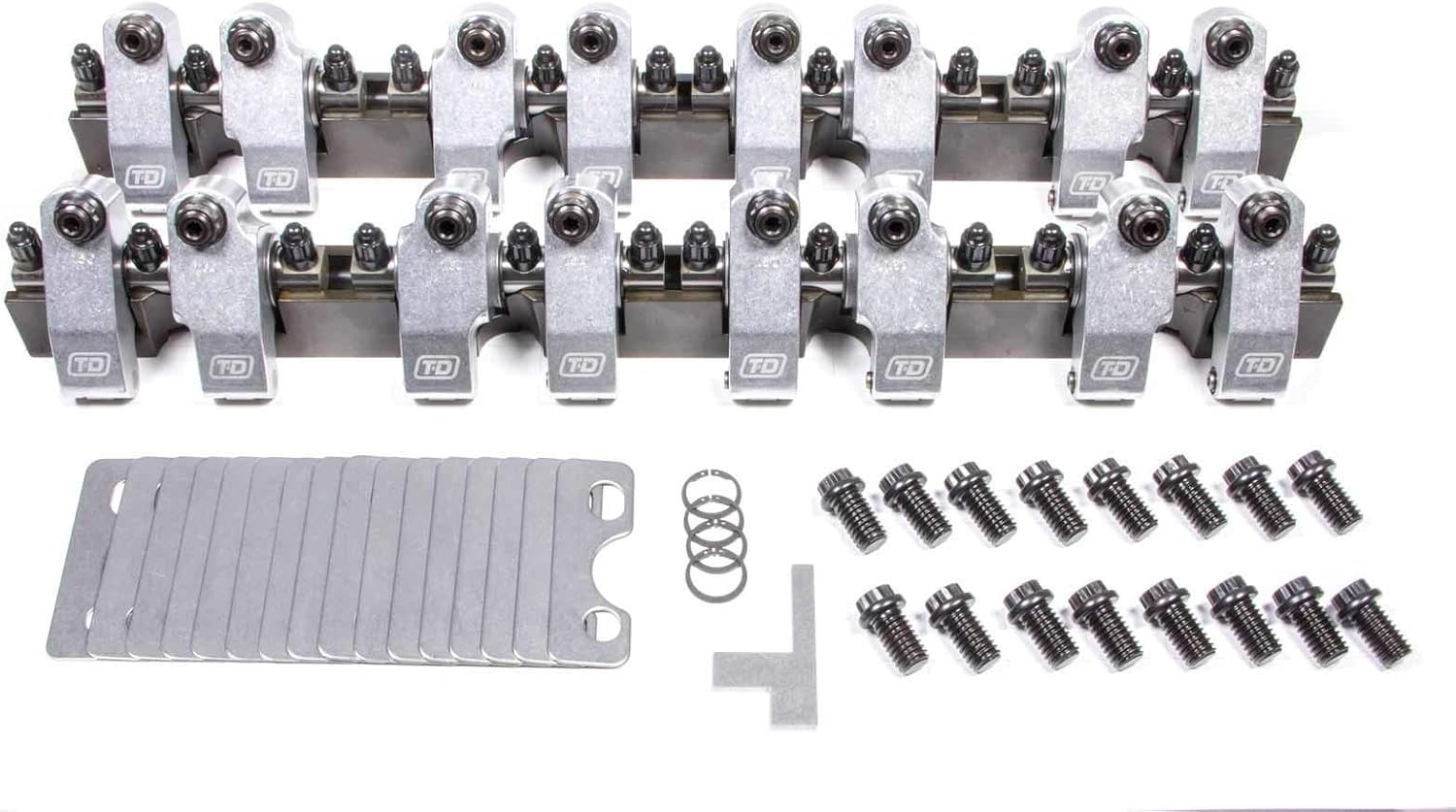 T&D Machine Products T&D (2217-160/150) 1.6/1.5 Ratio Rocker Arm Shaft Kit for Small Block Chevy