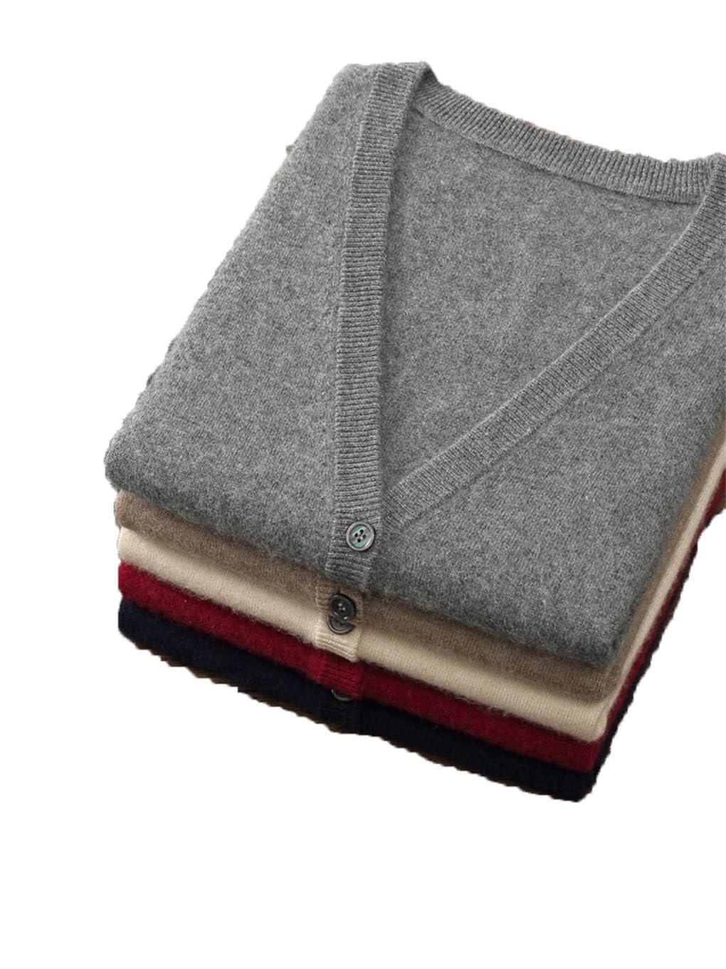 Chaleco de cachemira para hombre, cuello en V, suéter sin mangas, con bolsillos, chaleco casual