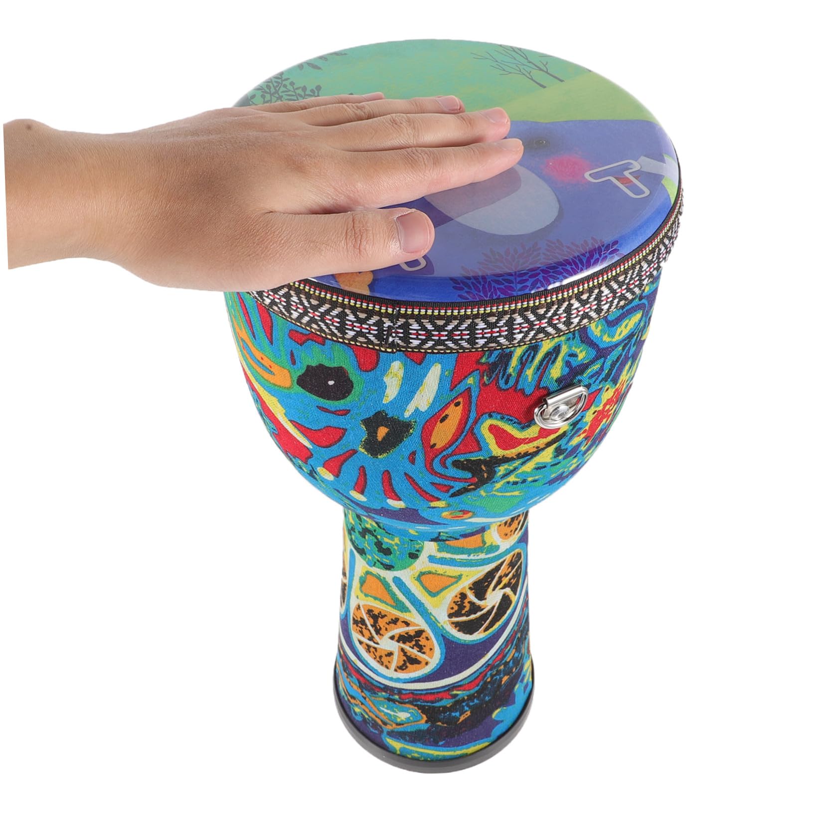 BESPORTBLE Djembe Dipinto Resistente e Anticorrosione Strumento Percussione per Adulti per Performance Musicali e Feste