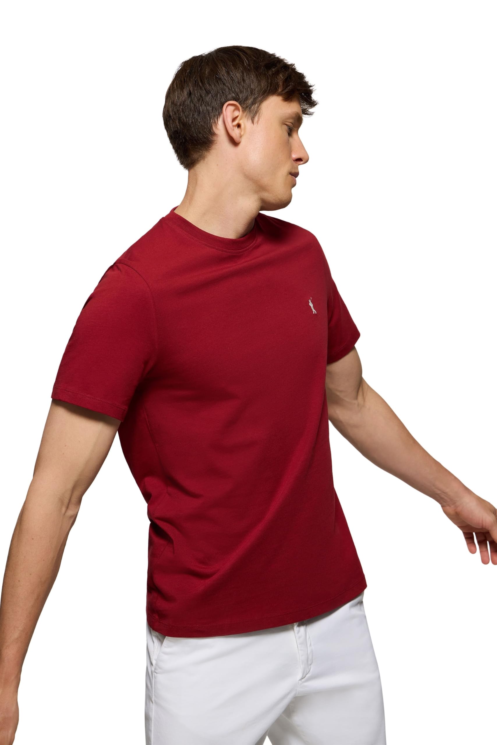 Polo Club Maglietta Basic Cotone con Logo Ricamato Uomo - T-Shirt for Men