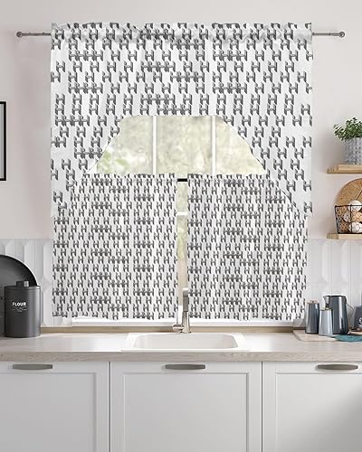 Miniatura 8 de Cortinas de cocina con cenefa de girasol y calabaza, cenefa con bolsillo para barra, paneles de cortina para dormitorio, sala de estar, baño,