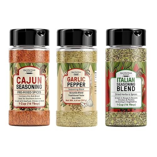 Unpretentious Paquete de mezclas de condimentos, ajo, condimento italiano y condimento cajún, deliciosas mezclas de condimentos