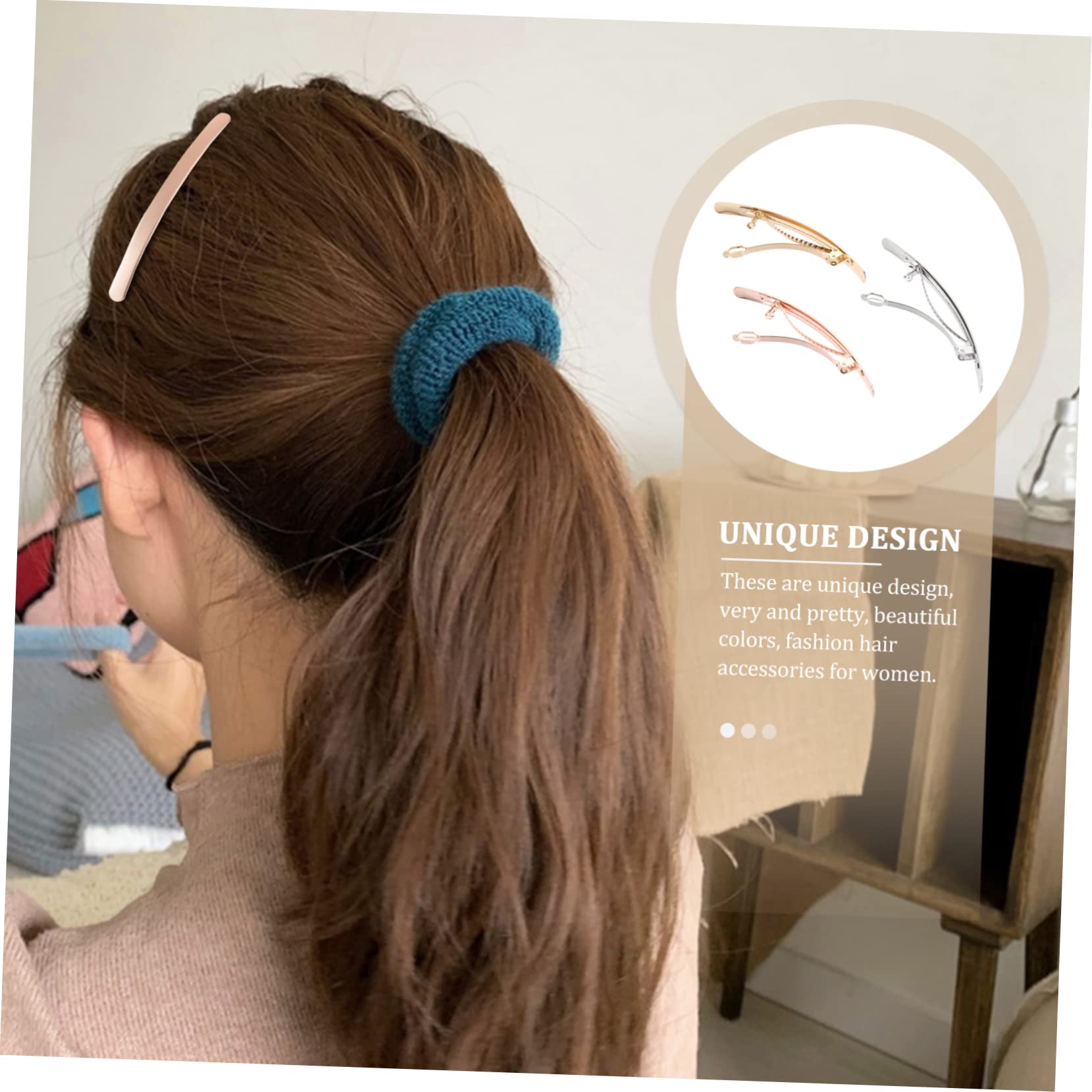 Beavorty Metal 18 Piezas pasadores de niñas bobby de de imitación pinzas para el cabello grandes para mujeres hair clips horquillas moño pasador de pelo pasadores de pelo