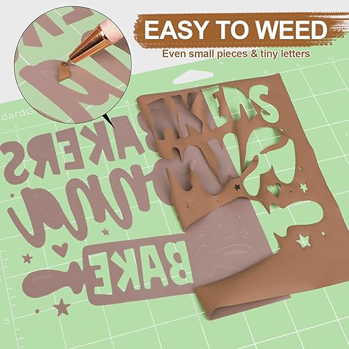 Miniatura 3 de VINYL FROG Vinilo de transferencia de calor 3D de 10 x 6 pies, espuma de chocolate, vinilo para planchar en vinilo para bricolaje, diseños de prensa