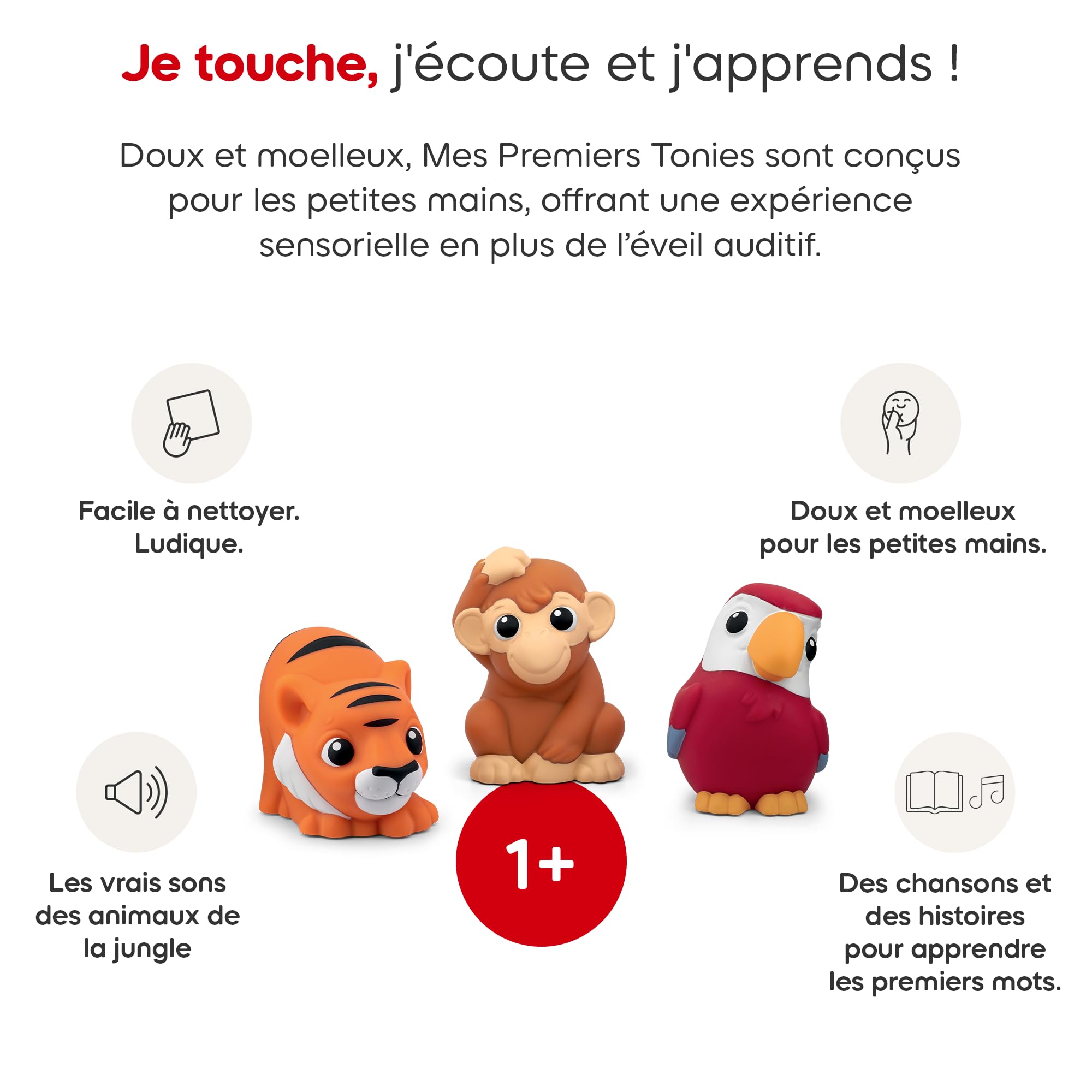 tonies Coffret Mes Premiers, dans La Jungle, Compatible Toniebox 1 & 2, Personnage Audio, boîte à Histoires Vendue séparément, 1 Ans et +