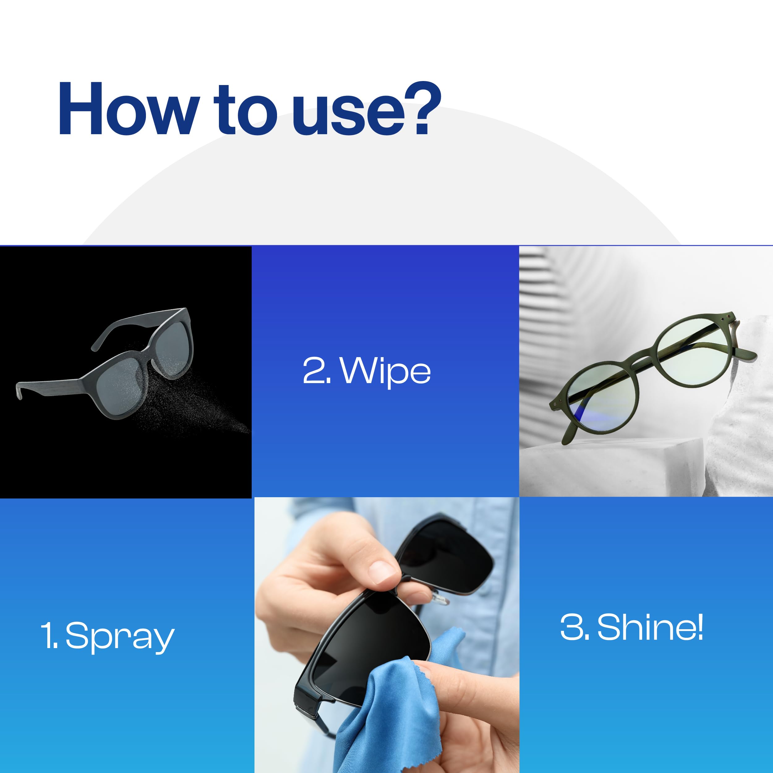 Rinsol Anti-Fog Cleaner Kit for Eyeglasses & Opticals, Streak-Free Anti-Static Spray with Free Microfiber Cloth, Safe for AR Coating, Gentle 30ml (2 Pack) Solution Bottle for Daily Use 3