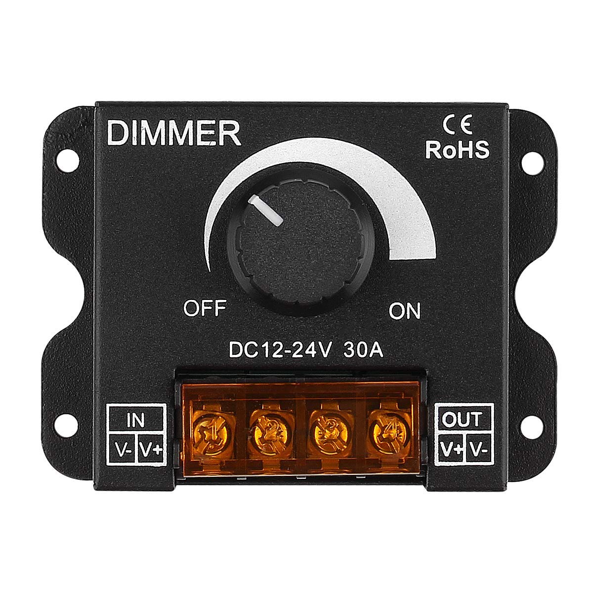 LED Light Strip Dimmer Switch Knob Adjust Brightness ON/Off Switch for