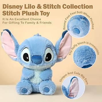 MINISO Disney 9.1'' Stitch Plush Toy, Lilo & Stitch Stuffed Animal Plushies,Soft Cute Premium Plush Doll Gifts for Girls Boys Kids and Disney Fans Suitable for All Ages