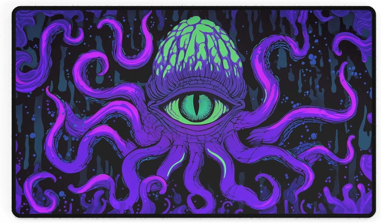 Cthulhu Eye Playmat Premium Stitched MTG Playmat with Zones and Non-Slip Rubber Backing - TCG Play Mat for MTG and Other Card Games