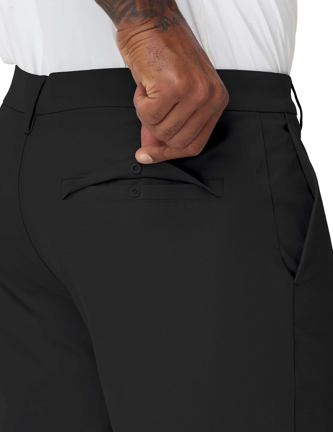 THE GYM PEOPLE Men's Golf Dress Pants Comfy Lightweight Casual Pants 30"/32" Travel Work Trousers with Pockets