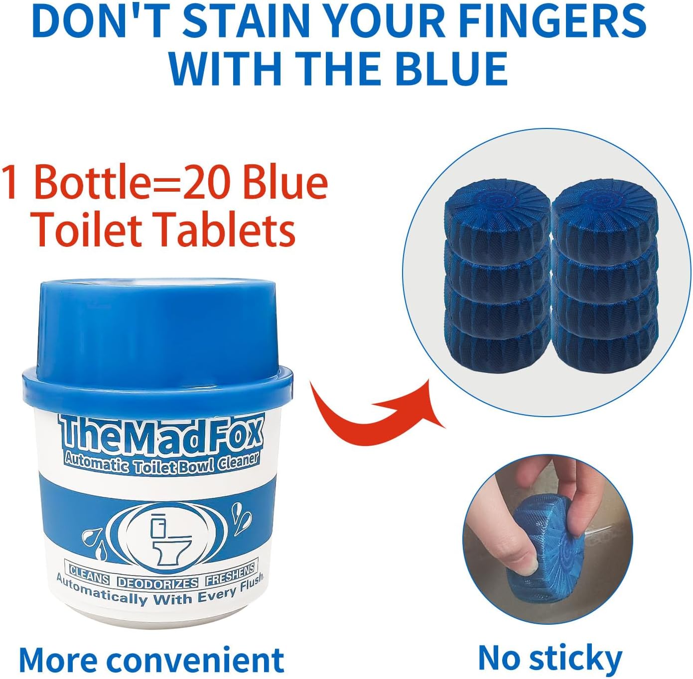 12 Pcs Probiotic Toilet Bowl Cleaner Bottle, Automatic Toilet Tank Cleaner with Enzyme-Powered Stain & Limescale Prevention, Safe for Plumbing & Septic Safe
