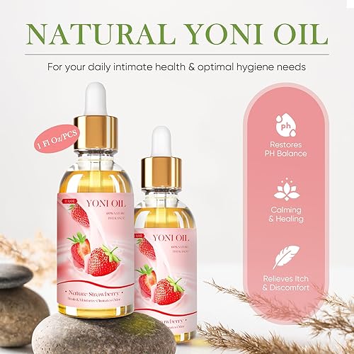 Miniatura 4 de Yoni Oil - Paquete de 2 aceites esenciales de aceite vaginal natural, reduce el olor, restaura el equilibrio del pH y la humedad, 2 paquetes