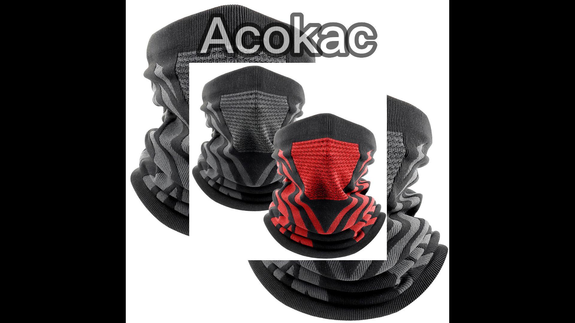 Acokac Winter Neck Gaiter, 2Pack Breathable Neck Warmer, Windproof
