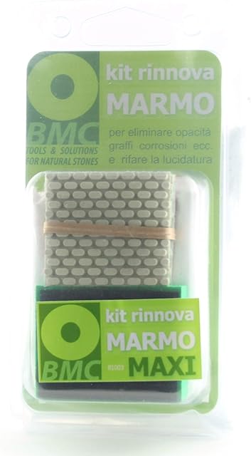 Marble Restore Maxi kit to Renew The polishing of Natural Stone Ruined by Etch Marks Scratches or limescale, to Polish Dull Marble - Increased by 100 gr of Powder polishing More