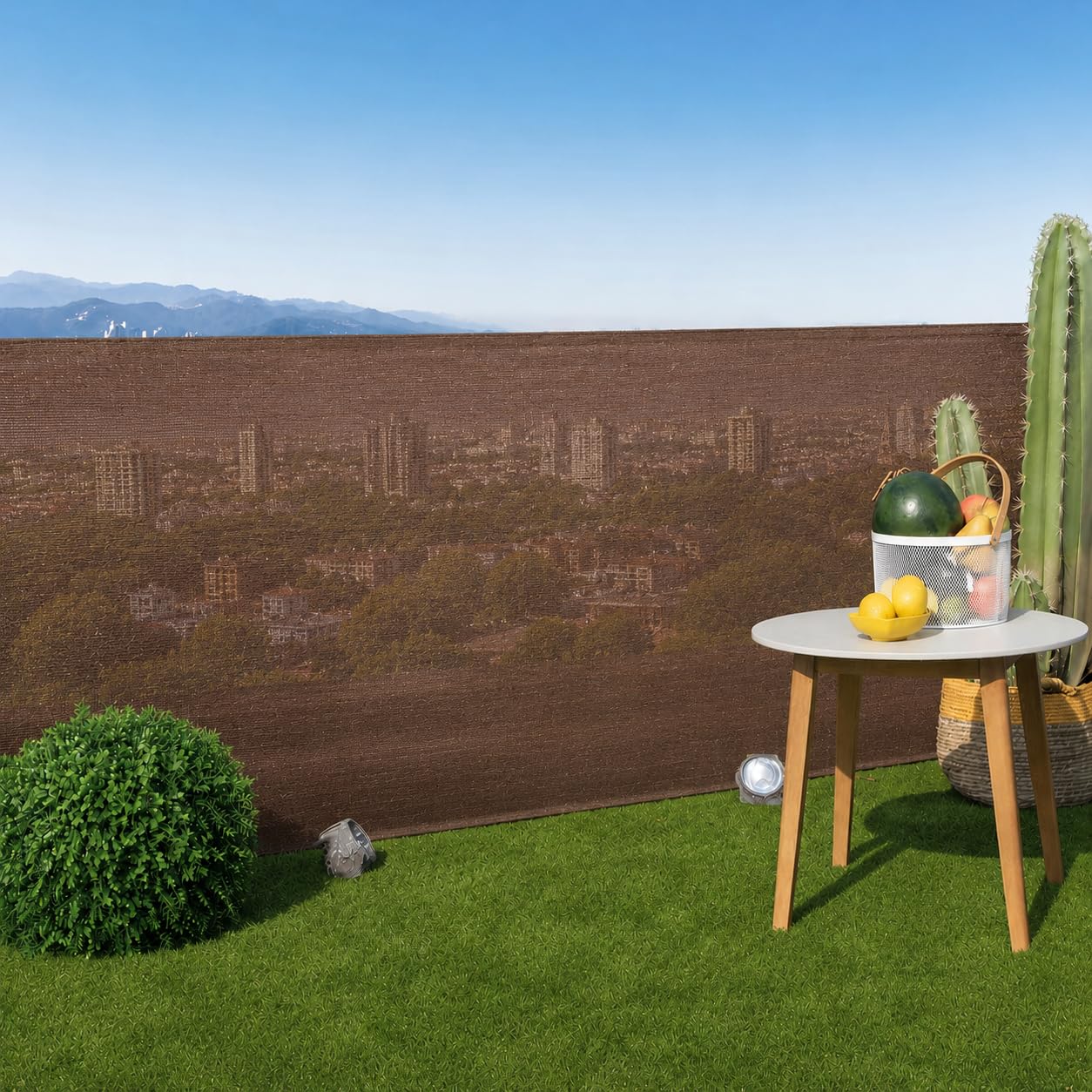 Nortene Malla de Ocultación Recynet Basic 70 gr Marrón Anti-UV Exterior 1.5X50 M