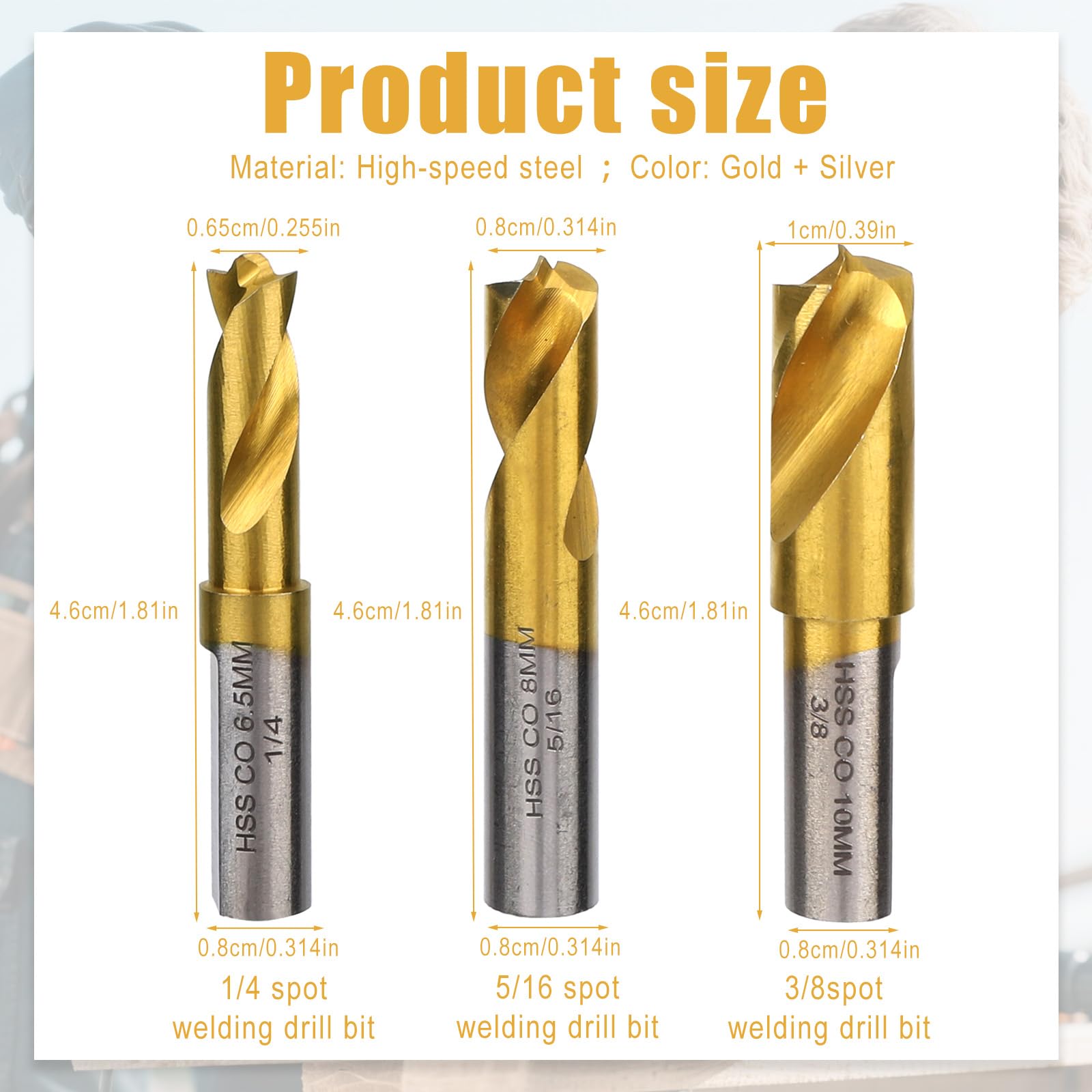 Gosknor 3pcs Spot Weld Drill Bit - Image 2