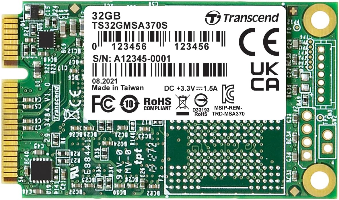 TS32GMSA370S 32GB | mSATA MLC NAND flash SSD 370S SATA III 6Gb/s interface