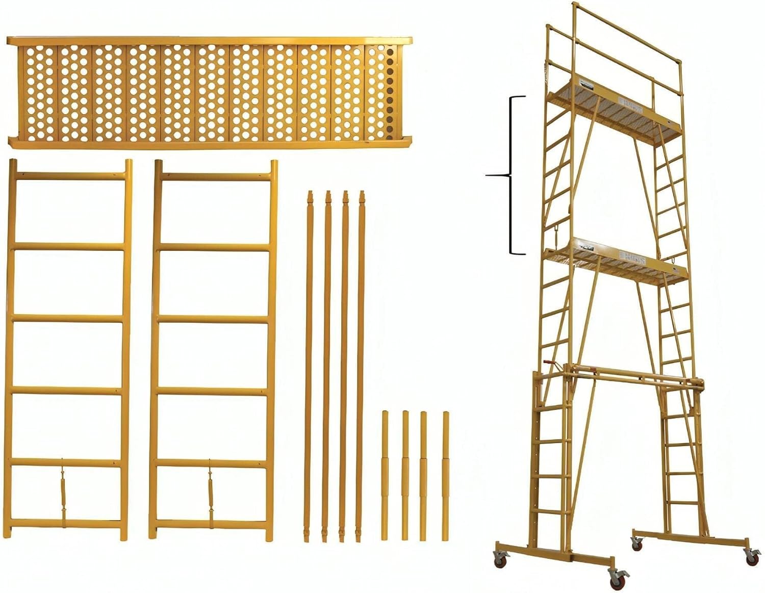 TELE-TOWER® 1177 6' FT Extension 1000 LBS 17' Deck Height 6'X19 Deck Size