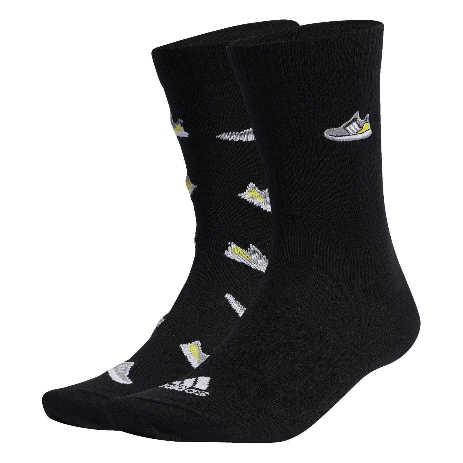 adidas Unisex Run X Ultraboost Shoe Love Graphic Socks 2 Pairs Socks