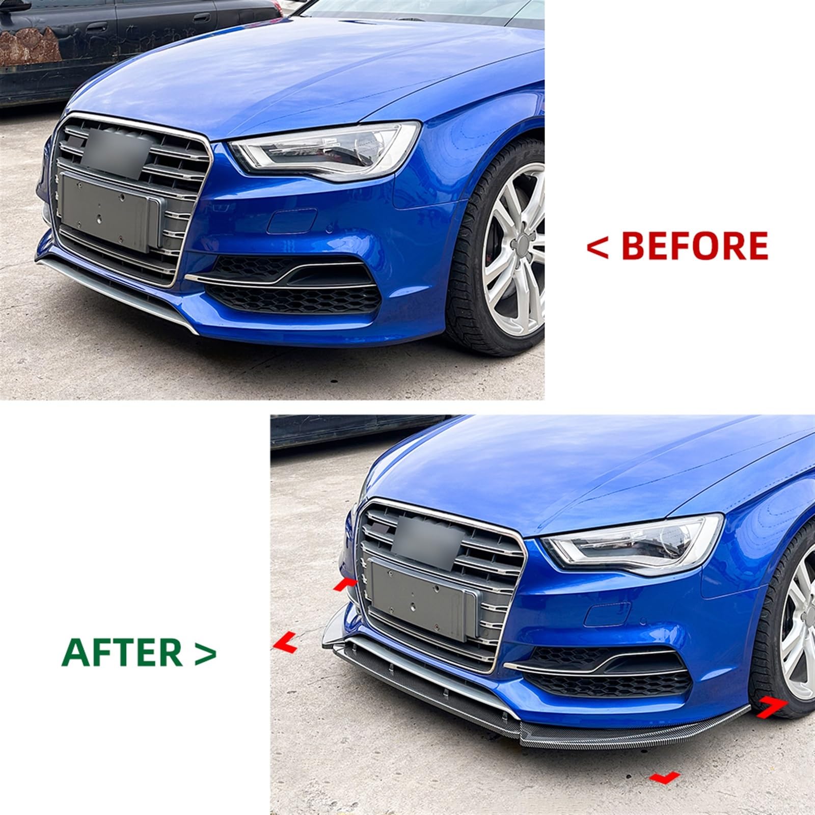 Przedni Zderzak Spoiler Kompatybilny z Audi S3 8V 2013-2016
