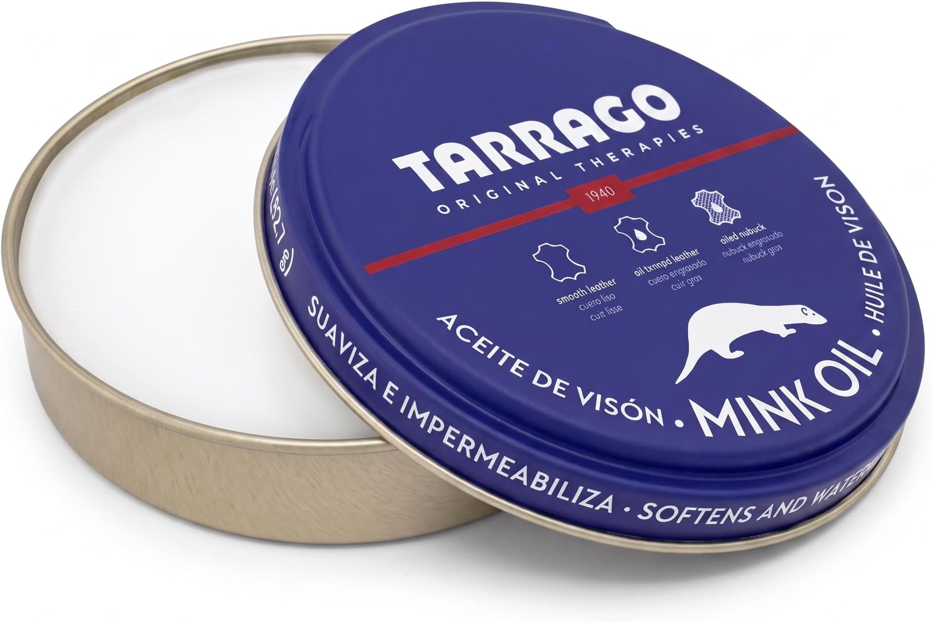 Mink Oil Enriched Grease for Leather Goods | Waterproof & Nourishing | Silicone-Enhanced for Flexibility | Suitable for Leather & Textile Surfaces | Transparent, 100 ml