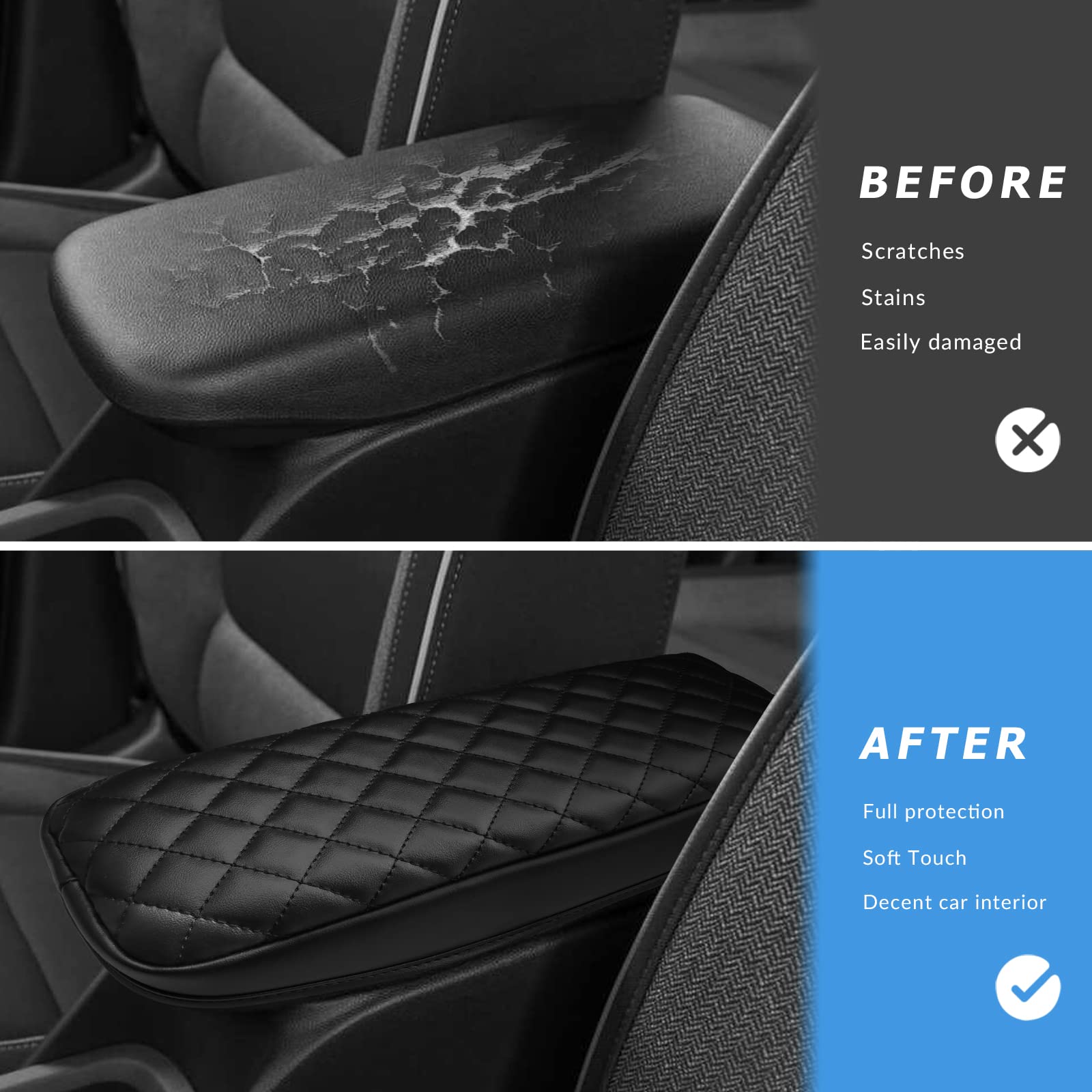 Center Console Armrest Cover For Chevy Trailblazer 2021-2026 - Carbon Fiber Leather Protector - View #9