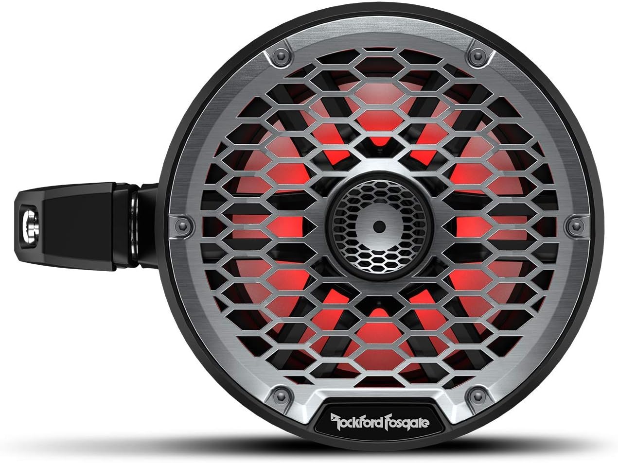 Rockford Fosgate M2WL-65MB Marine Color Optix Multicolor LED Lighted 6.5" 2-Way Moto-Can Speakers 150 Watts RMS / 600 Watts Peak with Stainless & Sport Grilles, Mounting Hardware - Black (Pair)