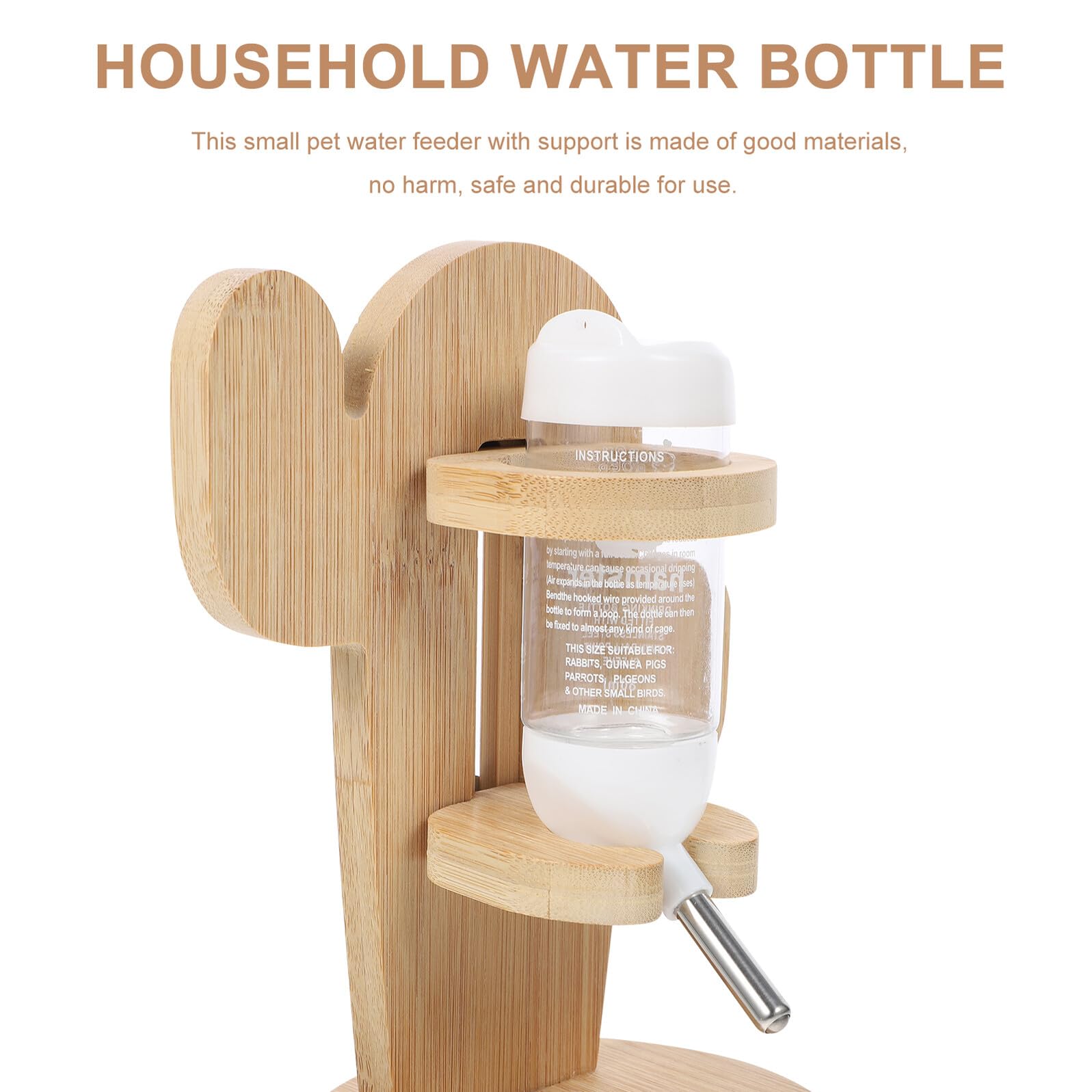 Homoyoyo Verschleißfeste Vertikale Hamster Wasserflasche und Kunststoff mit Auslaufsicherem Design und Leicht Ablesbarem Wasserstand für Kleintierkäfige Zufällige Farbe