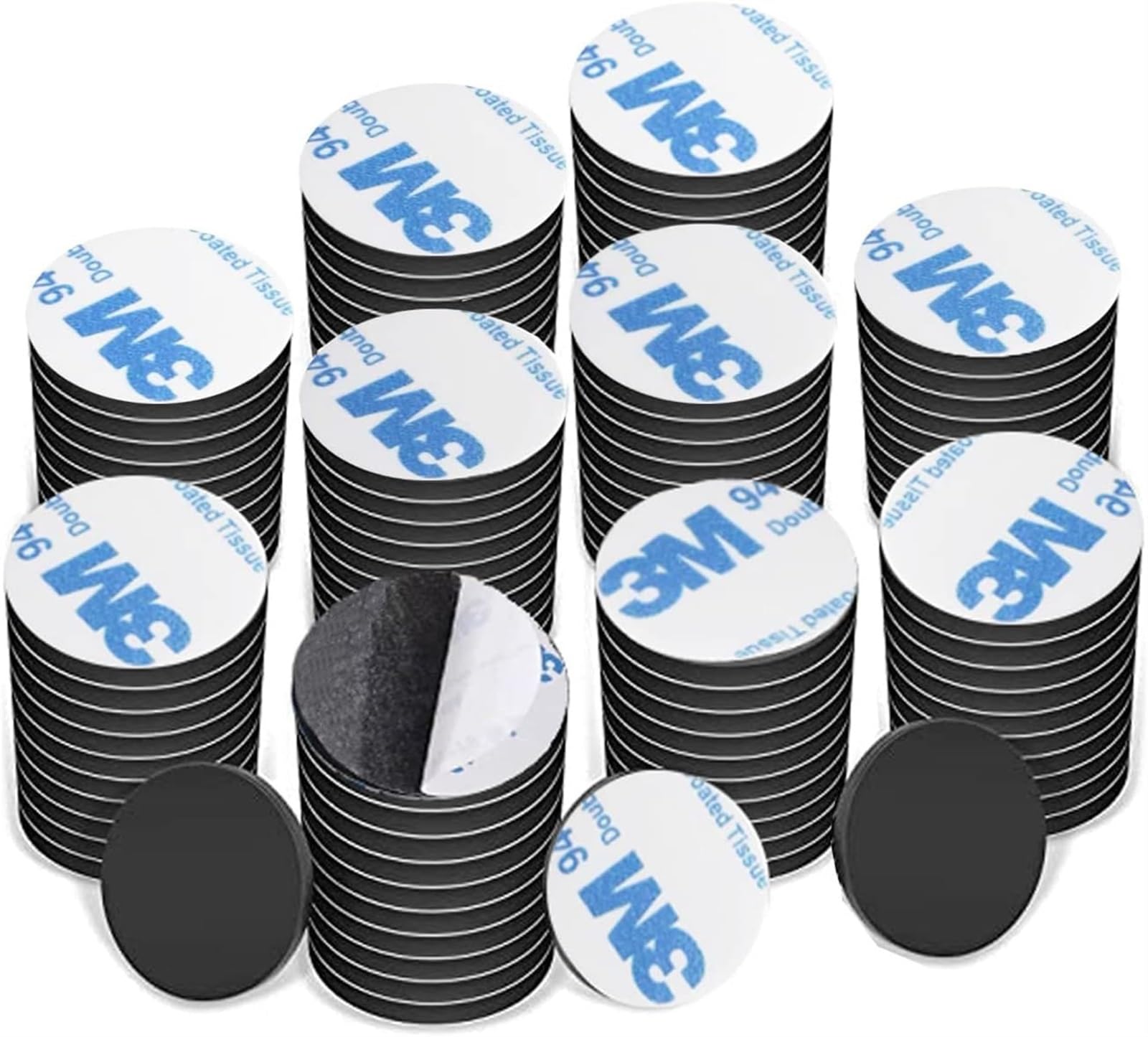 THE WHITE SHOP 120 Pcs Adhesive Magnets, Flexible Round Magnets with Adhesive Backing for Crafts, Small Sticky Magnets, Magnetic Dots with Adhesive Back Are Alternative to Magnetic Tape