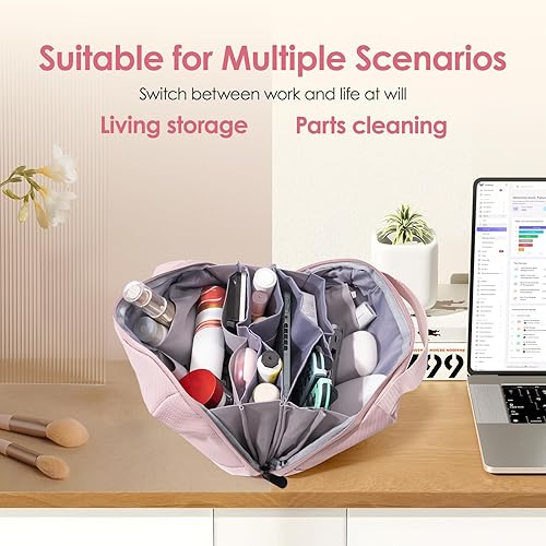 Miniatura 8 de LENTION Bolsa organizadora de electrónica para accesorios electrónicos, organizador de cables, resistente a los arañazos, a prueba de golpes, bolsa