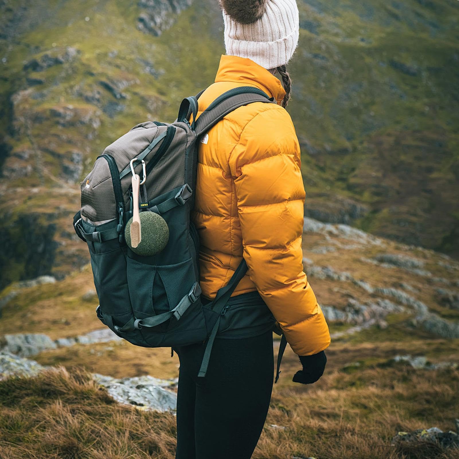 cepillo de limpieza para escalada, cepillo para escalada en roca | Herramientas de escalada con cepillo de tiza 2 en 1 - Herramientas de limpieza de escalada ergonómicas, limpiador de búlder para mont