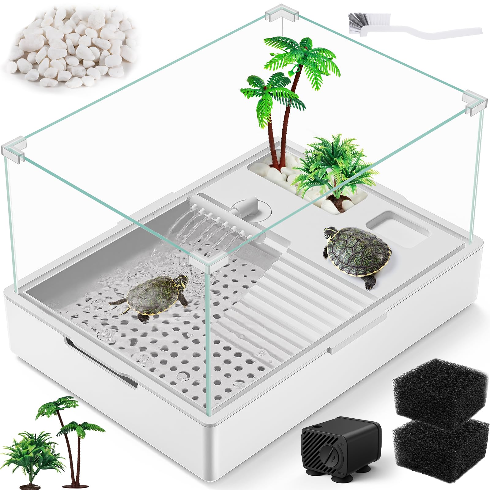 Réservoir de tortue anti évasion avec pompe 5W pour eau propre