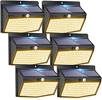 Vista 18 de Peasur Paquete de 6 luces solares para exteriores con sensor de movimiento, luces solares de seguridad impermeables con 3 modos de iluminación