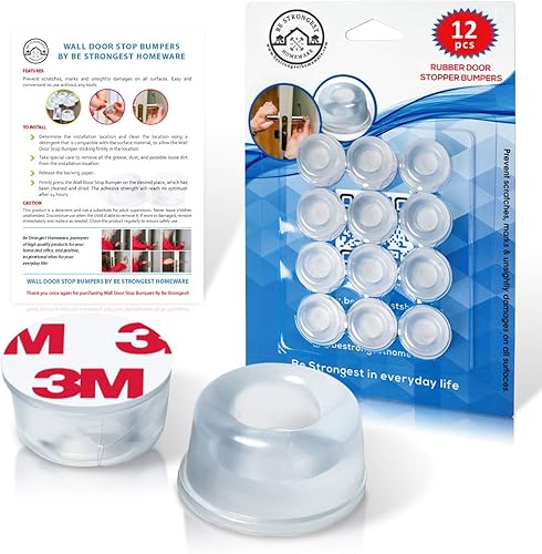 Miniatura 7 de Topes de puerta protectores de pared 16 unidades Topes de puerta de pared de tamaño pequeño  Parachoques de puerta de goma de tamaño pequeño  Topes