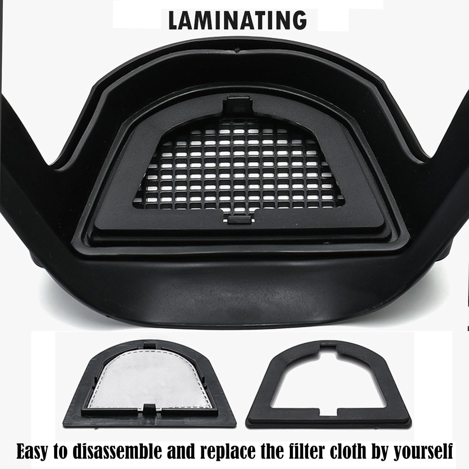 Anti-Fog Full Face Active shields Protection Visible Expression Transparent Breathable Comfortable Adults Reusable(Black, 5PCS) (JZY-0010) - Image 6