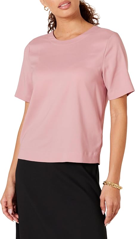 Women's Regular-Fit Georgette Short Sleeve Top