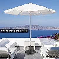 Vista 7 de Giantex Base de paraguas con ruedas, soporte de paraguas resistente de 52 libras con 4 ruedas bloqueables y 2 asas para postes de 1.5 a 1.9