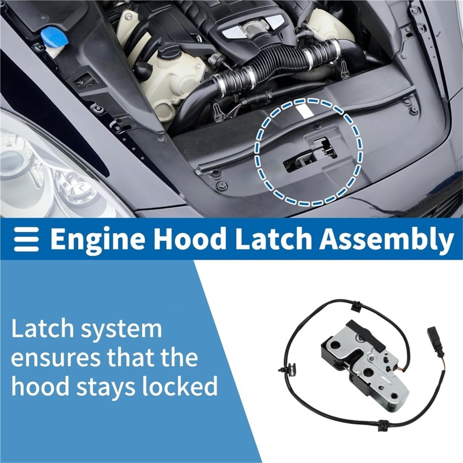 Türverriegelungsbetätiger 1K1823509E Motor Motorhaube Front Hood Catch Latch Lock Für Volkswagen Für Jetta Kaninchen Für GTI installieren