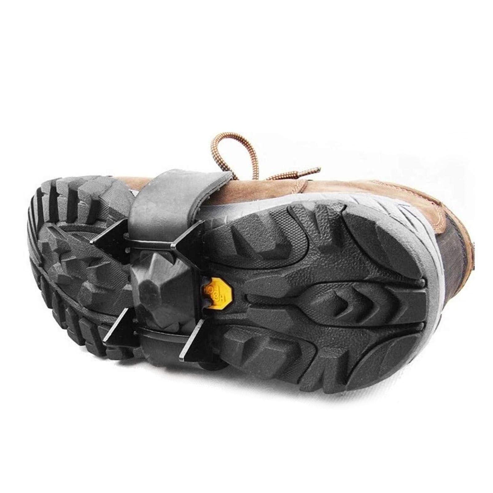 Crampons, Crampons de Traction, Poignées de Neige glacée Crampons de Traction en Acier au manganèse pour Bottes et Chaussures de Neige, Ski en Plein air Randonnée Escalade Marche J