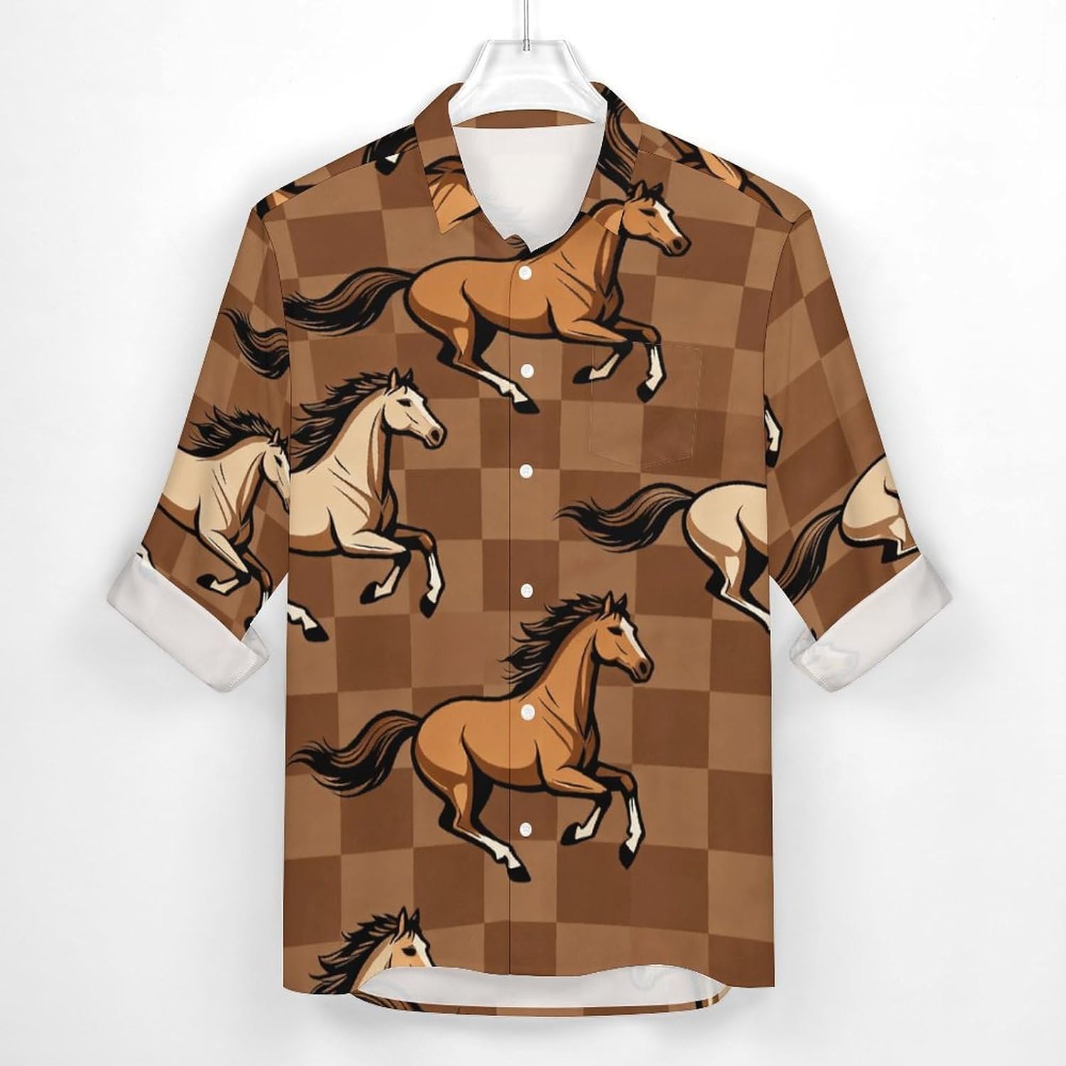 Men's Shirt Casual Wrinkle Free Long Sleeve Button Down Shirts Pocket Summer Fall Shirt Jacket