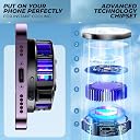 LIMESHOT Phone Cooler with AI Cooling Mode, RGB Lighting, Real-Time Temperature and Power Display, Strong Magnet and Clip Mount, Ultra-Quiet Fan (SL70) gallery image