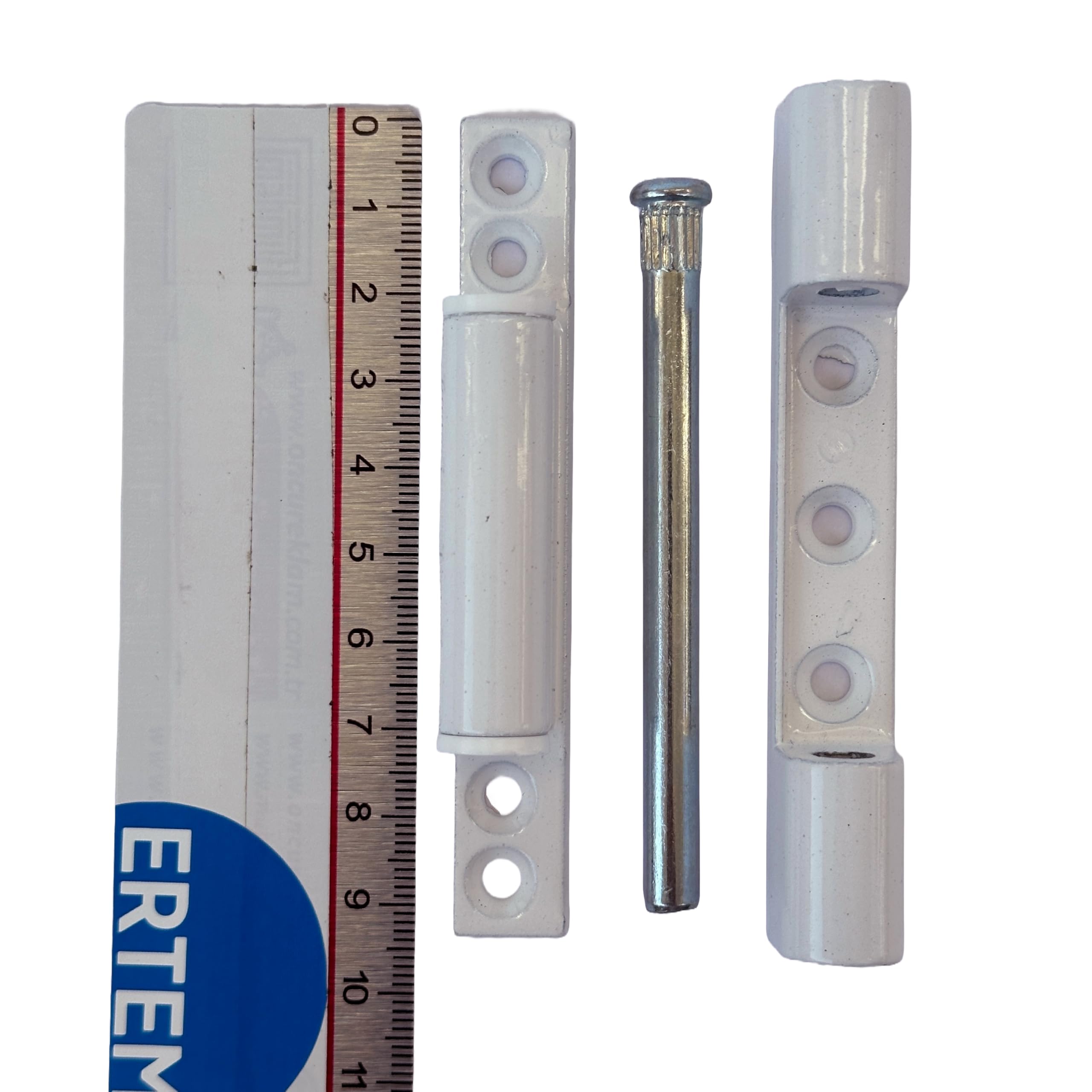 ERTEMI PVC Plastik Pencere ve Kapılar için Metal Menteşe, 95mm Uzun Tip, Beyaz